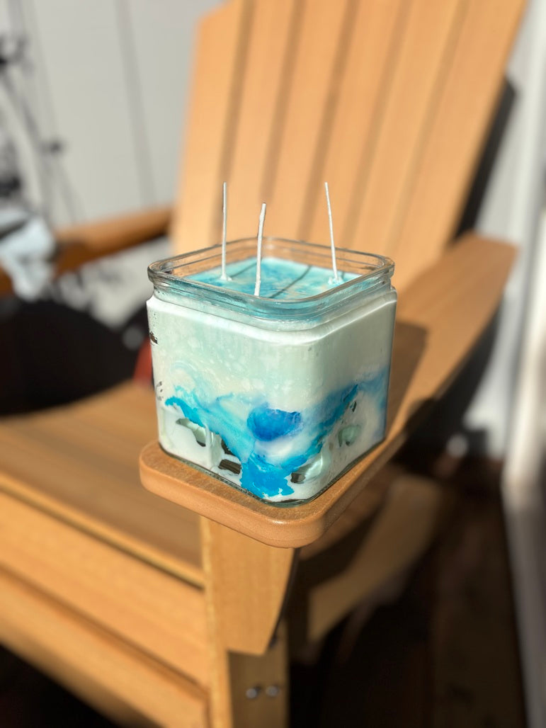 Handcrafted Blue Sky Candle