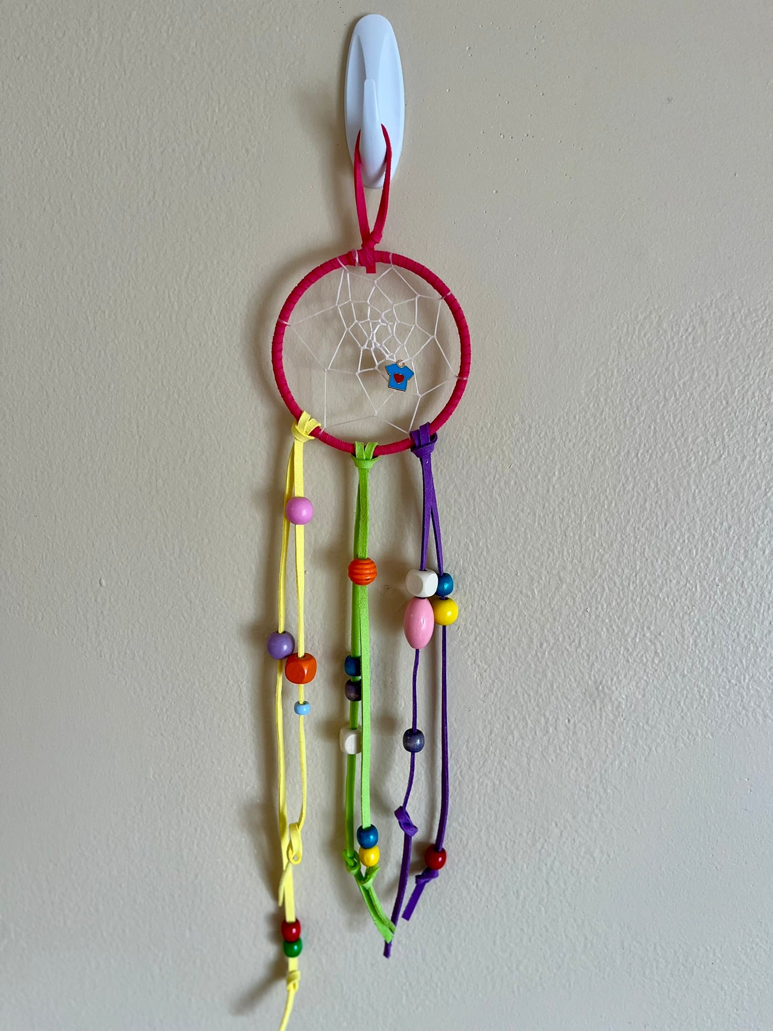 Handcrafted Rainbow Dream Catcher - Vibrant Multicolor Wall Decor