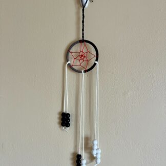 Minimalist Black, White & Red Modern Dream Catcher